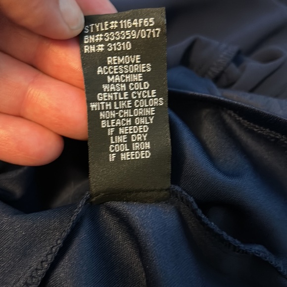 By & By Navy Blue off the shoulder Dress Size XL w/ adjustable straps - Picture 9 of 9